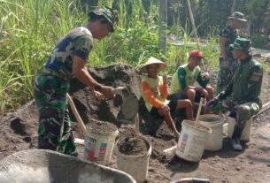Pelda Darto Turut Bangun Talud Untuk Cegah Tanah Longsor