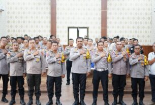 Pesan Kapolres Tulang Bawang Saat Memimpin Latihan Pra Operasi Zebra Krakatau 2024