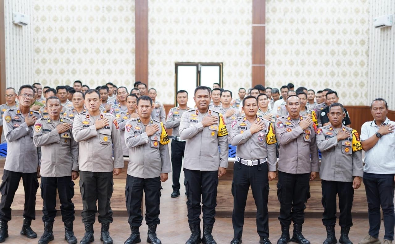 Pesan Kapolres Tulang Bawang Saat Memimpin Latihan Pra Operasi Zebra Krakatau 2024
