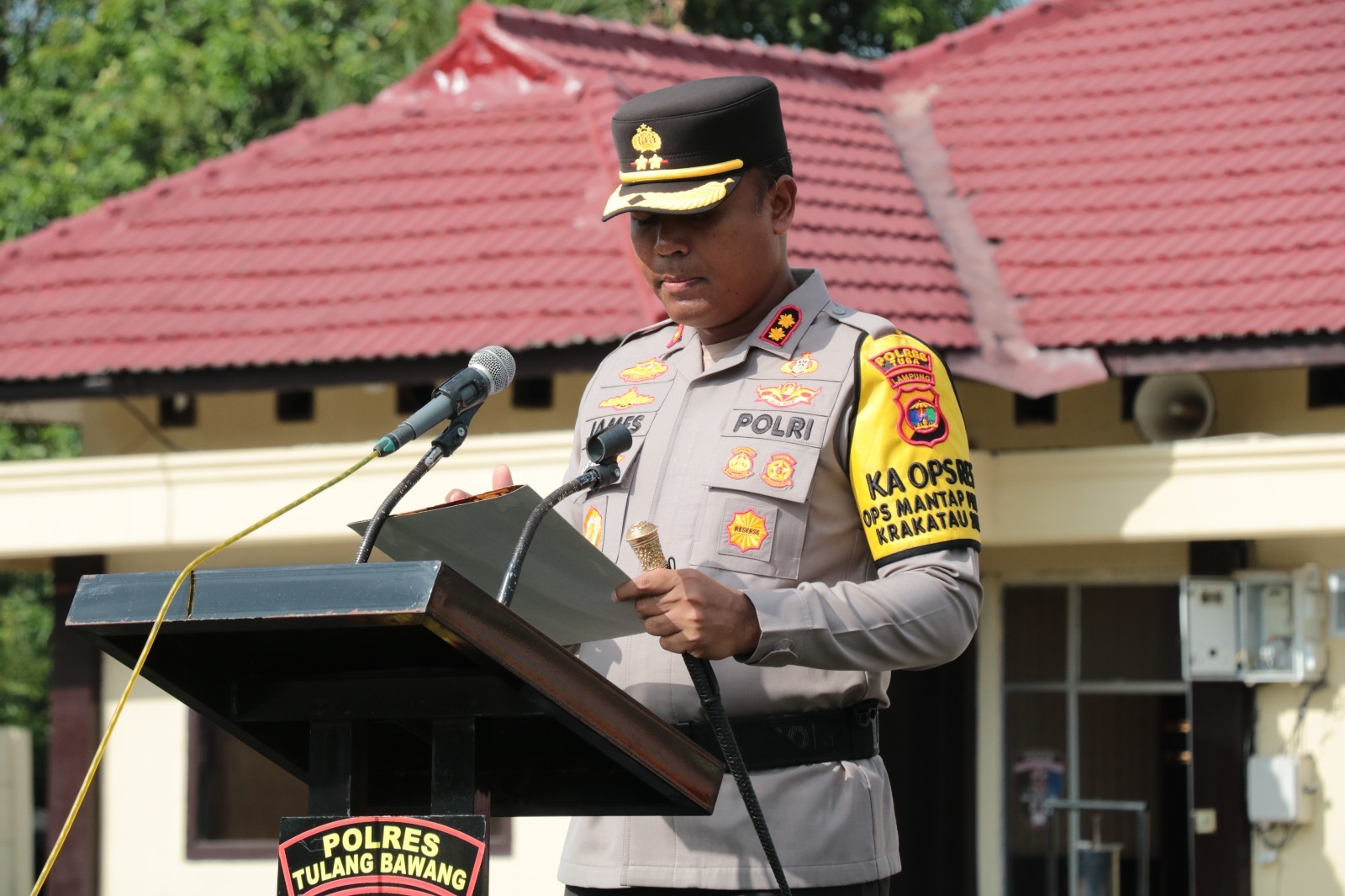 Polres Tulang Bawang Gelar Upacara Penyerahan Jabatan Kabag SDM dan Sertijab Tiga Kapolsek
