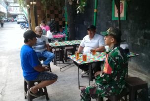 Secangkir Teh Manis, Hangatkan Suasana Keakraban Dan Silaturahmi Babinsa Keprabon Dengan Lurah Pasar