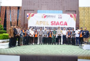 Bawaslu Way Kanan Gelar Apel Siaga Pengawasan Masa Tenang, Jelang Pilkada Serentak 27 November 2024