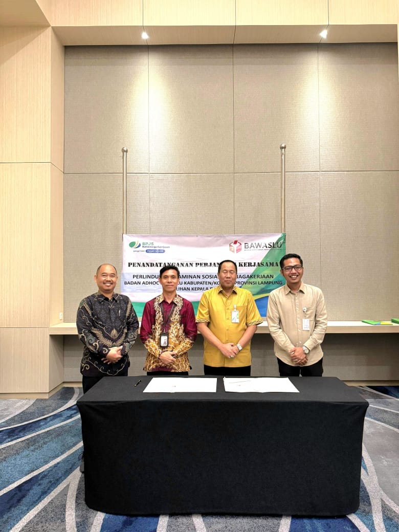 Bawaslu Way Kanan Jalin Kerjasama dengan BPJS Ketenagakerjaan Lampung