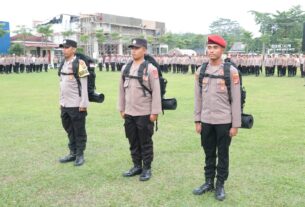 Pimpin Apel Pendistribusian Kaporlap Untuk Pam TPS, Kapolres Tulang Bawang Ingatkan Ini