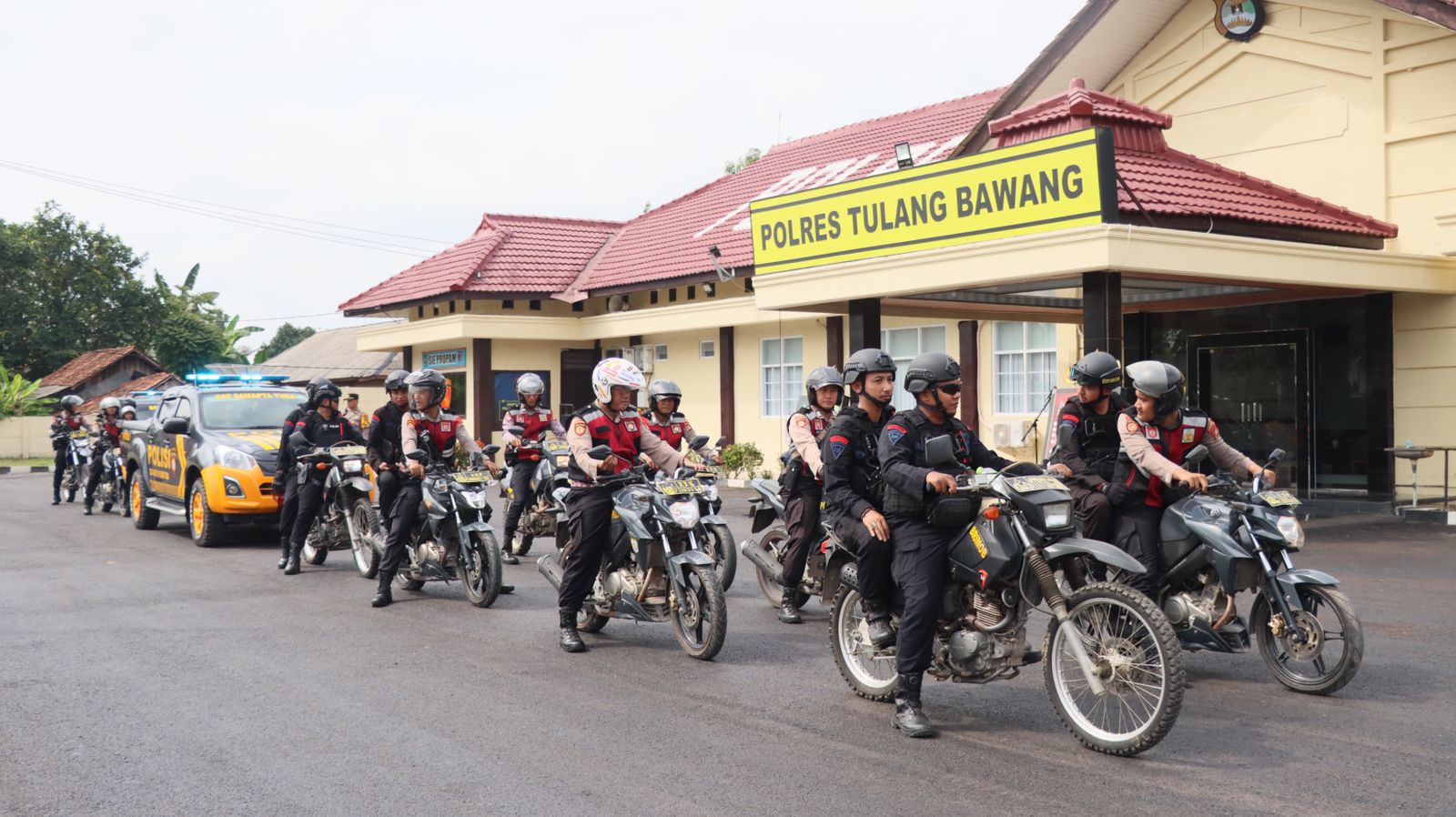 Polres Tulang Bawang Gelar Patroli Skala Besar Pasca Pungut Suara, Ini Tujuannya