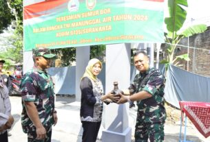 TNI Manunggal Air : Kodim 0735/Surakarta Resmikan Sumur Bor Untuk Bantu Kesulitan Masyarakat