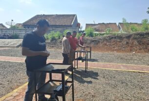 Tingkatkan Kemampuan, Polres Lampung Utara Gelar Ujian Menembak