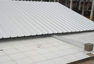 Baru selesai di Kerjakan, Pembangunan Auning Pasar Bumi Restu Ambruk
