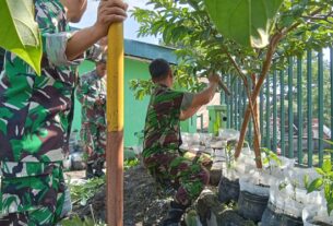 Begini Cara Danramil 04/Jebres Bersama Anggota Dalam Mendukung Swasembada Pangan Wilayah