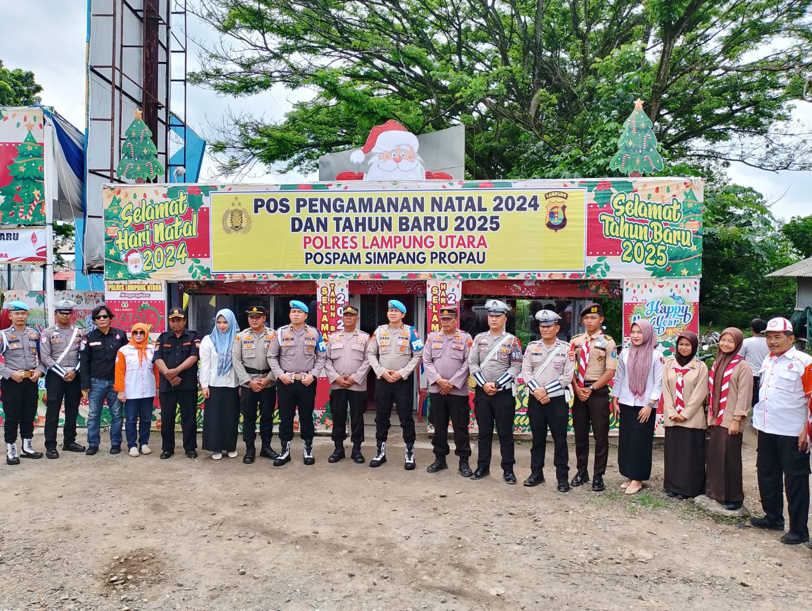 Biro Provos Div Propam Mabes Polri Cek Pos Pengamanan Ops Lilin Krakatau 2024 di Lampura