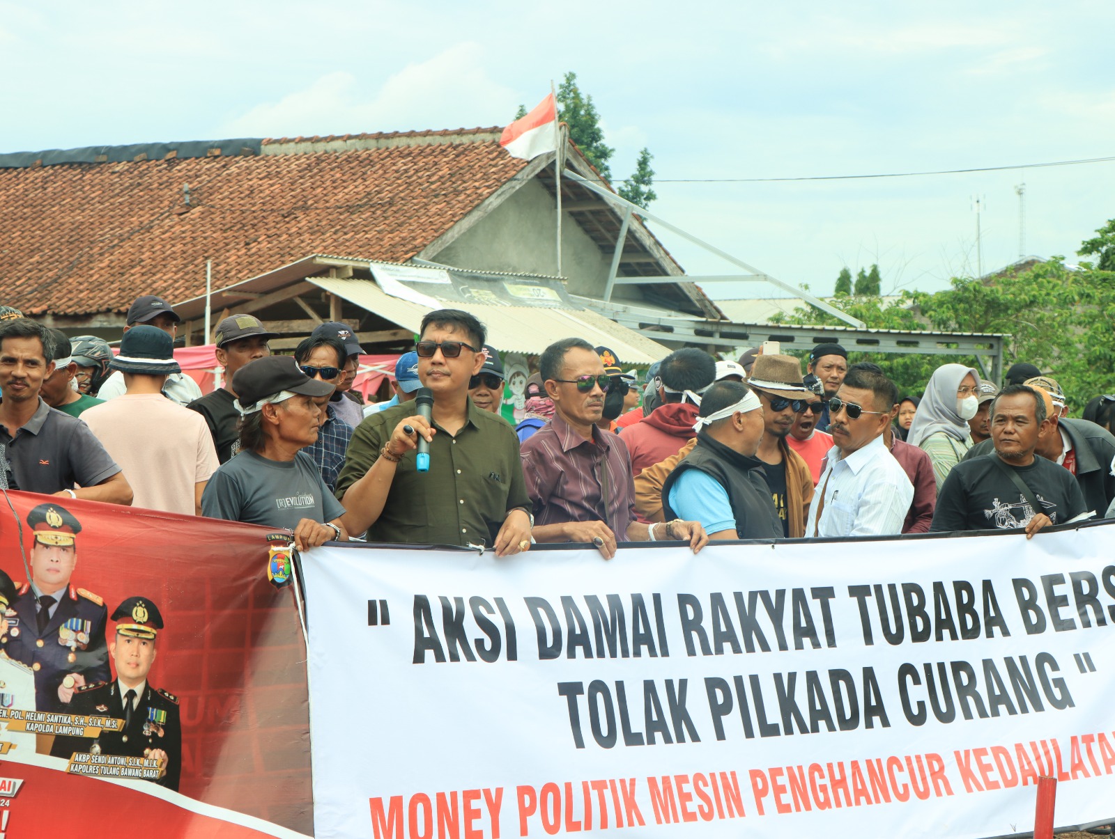 Polres Tulang Bawang Barat Amankan Aksi Unras Damai di Sentra Gakkumdu