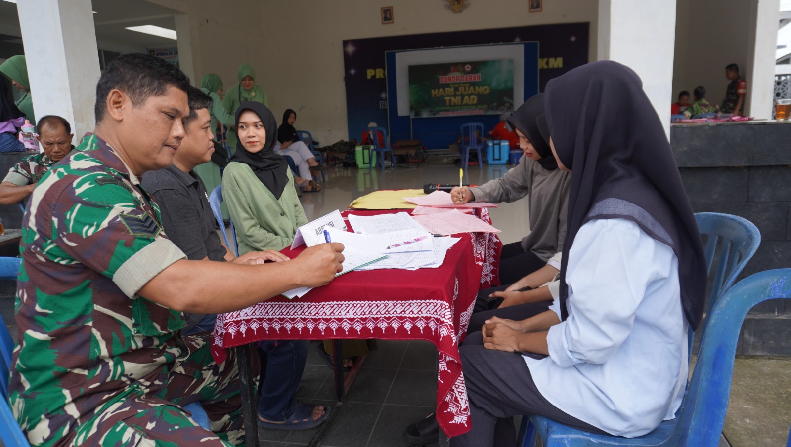 Hari Juang Kartika Kodim Boyolali Gelar Donor Darah di Desa Tawangsari
