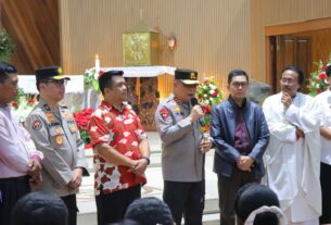 Jamin Rasa Aman, Kapolda Lampung Pimpinan Pengecekan Pengamanan Malam Natal 2024
