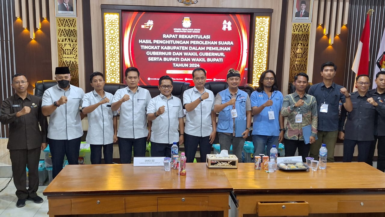 KPU Way Kanan, melaksanakan rapat pleno
