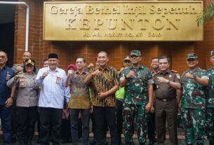Pastikan Perayaan Natal Aman Dan Nyaman, Dandim 0735/Surakarta Bersama Forkompimda Laksanakan Pengecekan Gereja