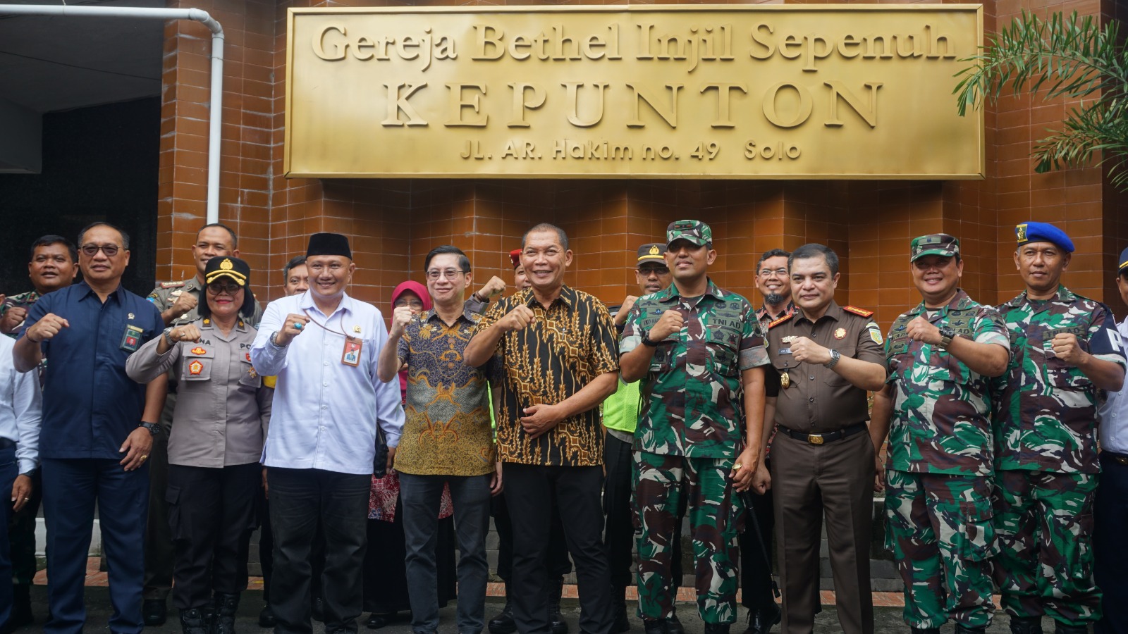 Pastikan Perayaan Natal Aman Dan Nyaman, Dandim 0735/Surakarta Bersama Forkompimda Laksanakan Pengecekan Gereja