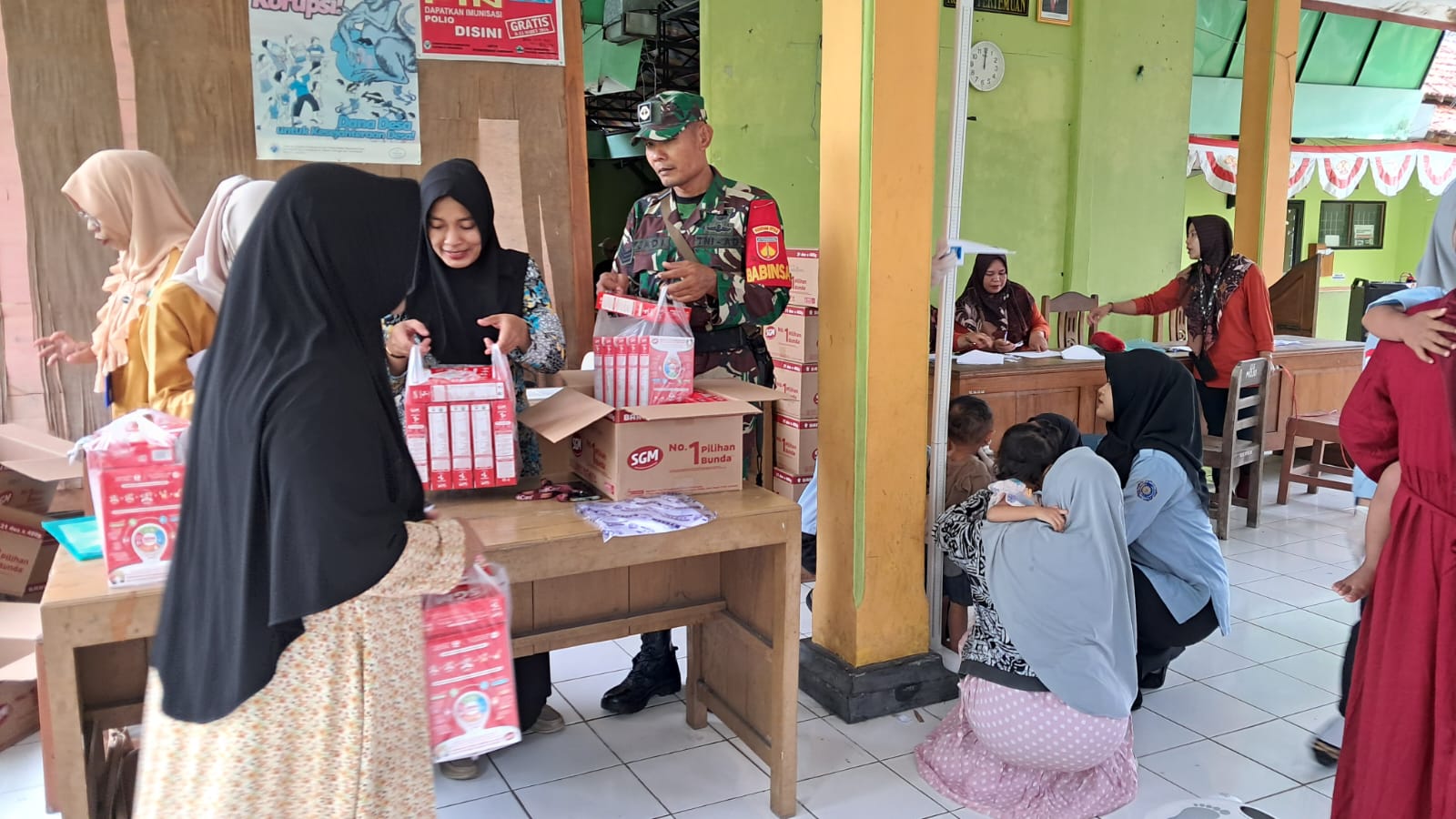 Peran Aktif Babinsa Andong Bersama Puskesmas Perangi Stunting Diwilayah