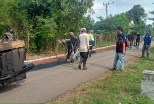 Proyek Tambal Sulam di Kecamatan Abung Timur sudah diperbaiki