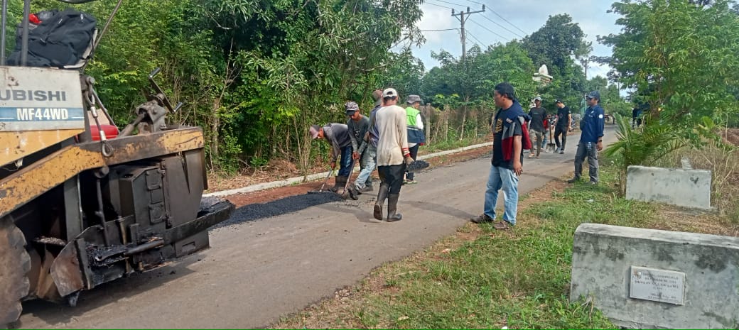 Proyek Tambal Sulam di Kecamatan Abung Timur sudah diperbaiki