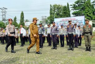 Pj. Bupati Lampung Utara Pimpin Apel Siaga Bencana Tahun 2024