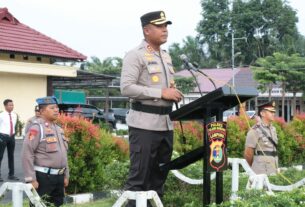 AKBP James Pimpin Upacara Penyerahan Jabatan Wakapolres Tulang Bawang, Ini Pesannya