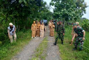 Danramil Simo Tinjau Lokasi Dan Verifikasi Sasaran TMMD Bersama Dispermasdes Boyolali