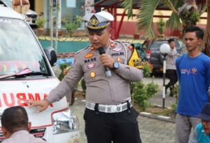 Sat Lantas Polres Tanggamus Gelar Pelatihan Safety Driving untuk Pengemudi Ambulans Pekon
