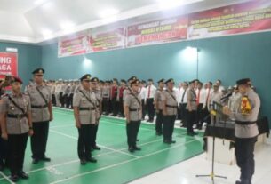 Sertijab dua Kasat dan tiga Kapolsek hari ini di Polres Muba Berjalan Lancar