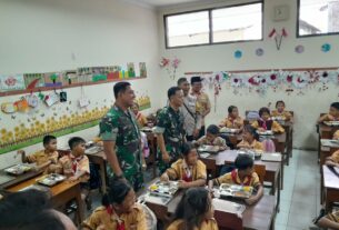 Dandim 0735/Surakarta Dampingi Uji Coba Makan Bergizi Gratis Di SDN Kepatihan
