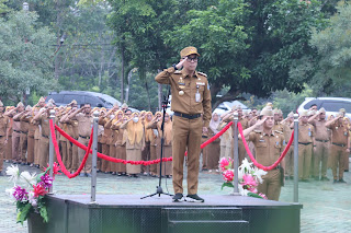 Bupati Raden Adipati Pimpin Apel Terakhir Dirinya Jabat Bupati Way Kanan