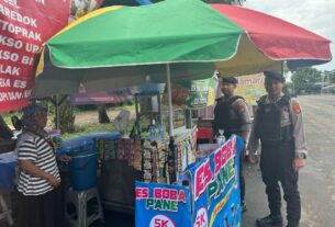 Cegah Gangguan Kamtibmas, Sat Sabhara Porles Lampura Patroli Beranting