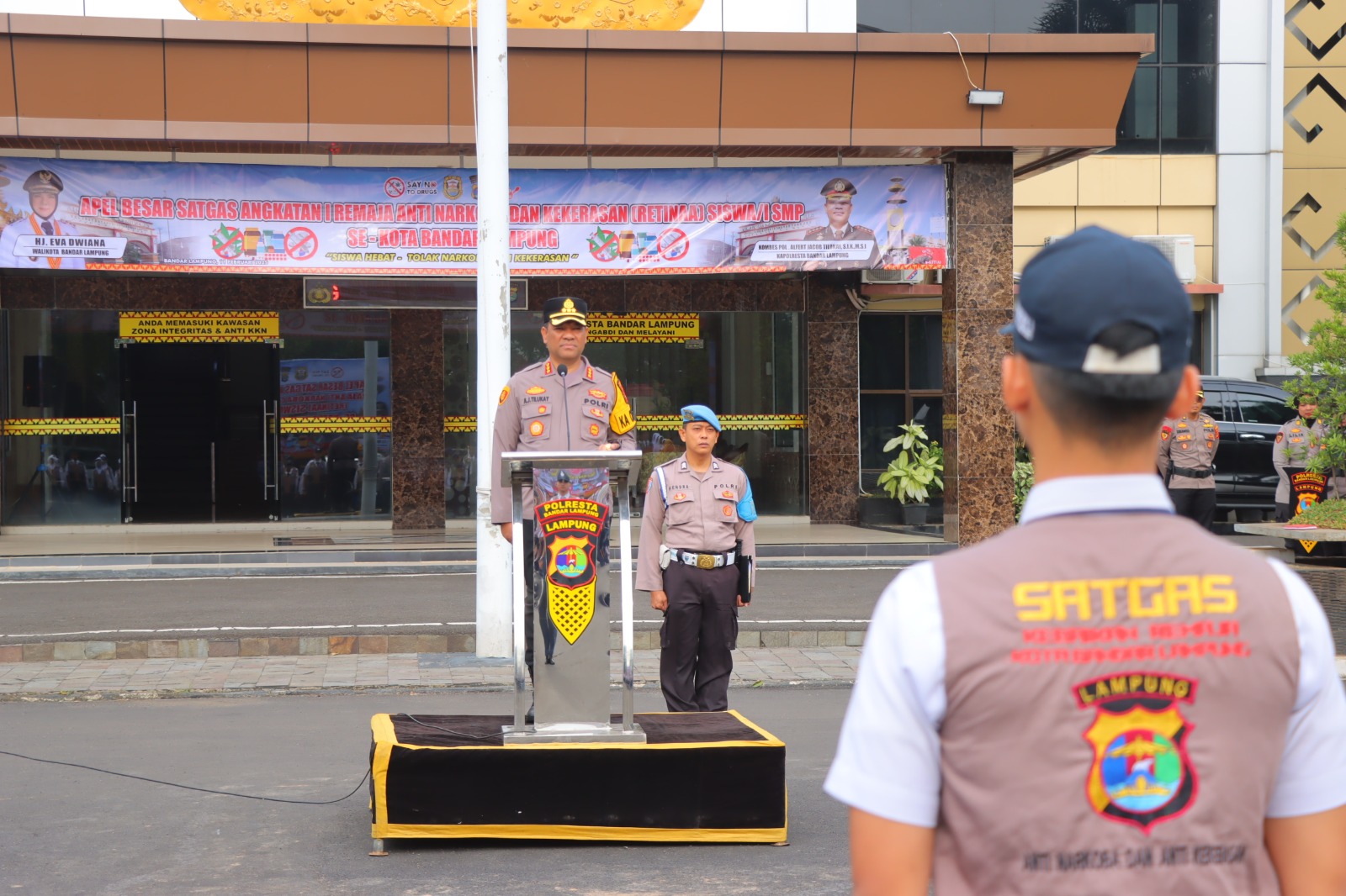 Kapolresta Bandar Lampung Dorong Satgas Remaja Anti Narkoba dan Kekerasan Jadi Teladan di Sekolah