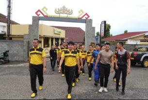 Keseruan Akhir Pekan, Polres Tanggamus Gelar Olahraga Bersama