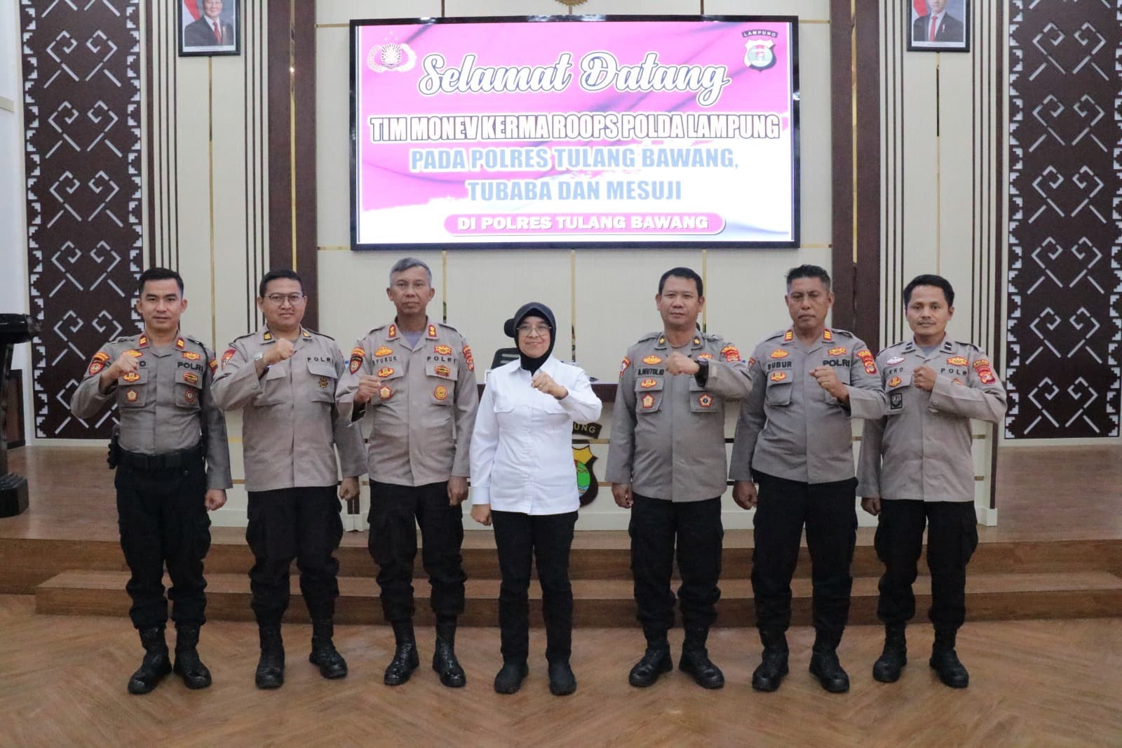 Polda Lampung Laksanakan Monev Kerma di Polres Tulang Bawang, Kompol Mutolib Paparkan Pentingnya PKS dan PKT