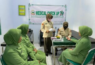 Sambut Ultahnya Ke 79,Persit KCK Cabang 45 Boyolali Lakukan MCU