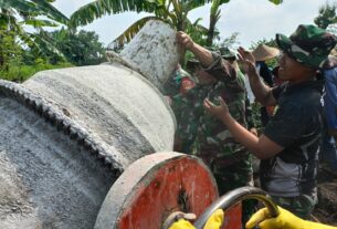 Satgas TMMD Yang Sudah Cekatan Dalam Rabat Beton