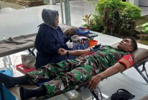Sumbangsih Babinsa Sawit Untuk Kemanusiaan