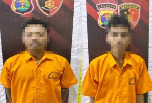 Tekab 308 Presisi Polres Tulang Bawang Tangkap Dua Pelaku Curas Yang Beraksi di Areal PT BNIL