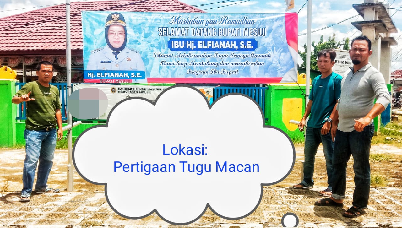 Gebyar Ratusan Banner Penyambutan Bupati Mesuji Elfianah, Terpasang Seantero Mesuji