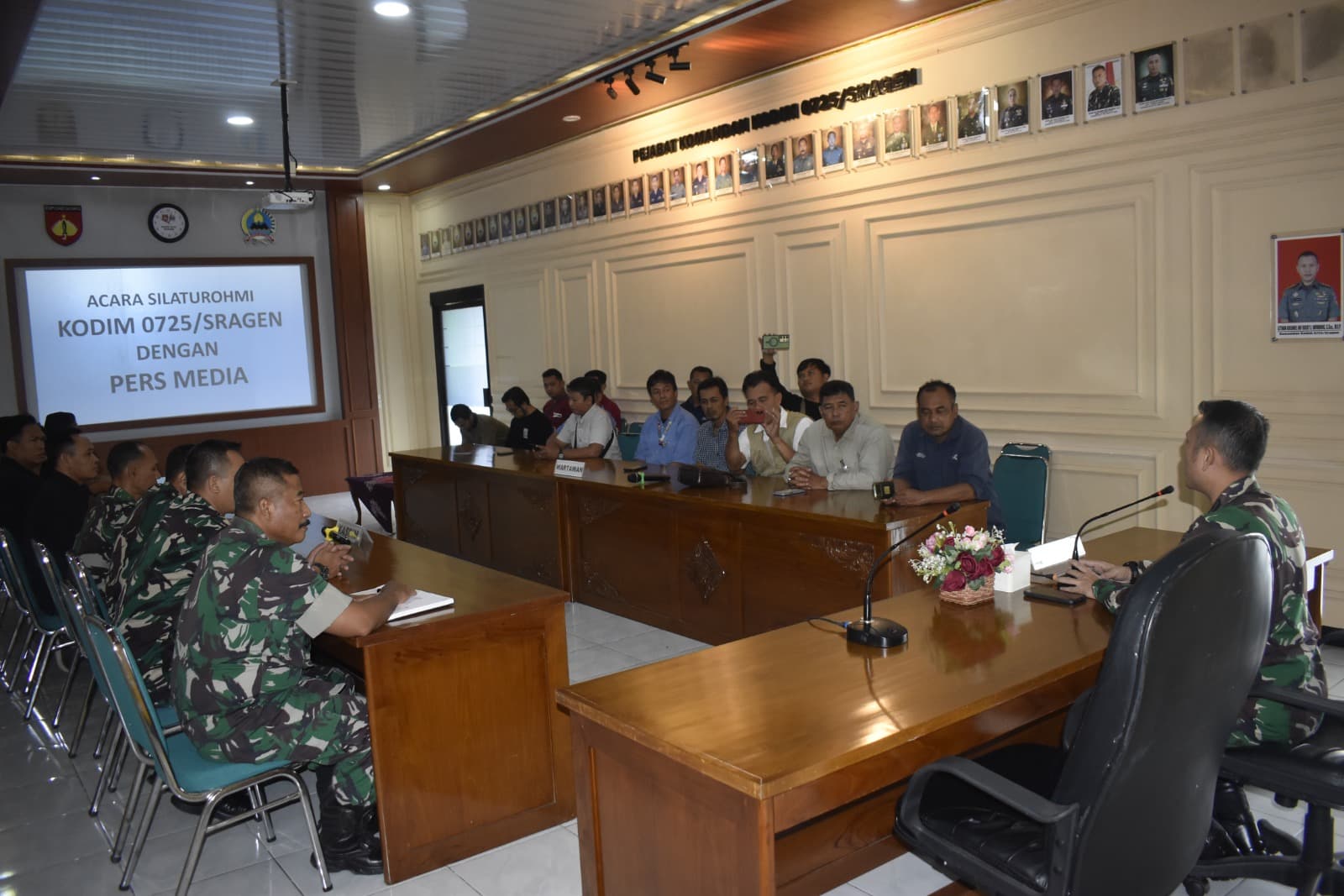 Bangun Komunikasi, Dandim Sragen silaturahmi dengan wartawan