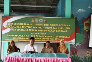 Disnakan Boyolali Sosialisasikan PMK Di Desa Kalinanas