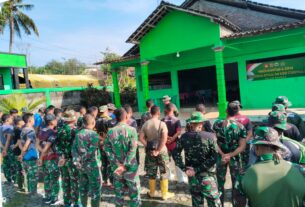 Piket Koramil 03/Serengan Patroli Bersama Malam Linmas