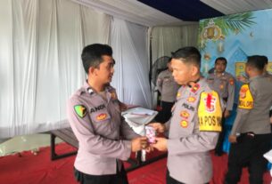 Ops Ketupat Krakatau 2025, Si Dokkes Polres Tulang Bawang Barat Gelar Patroli Kesehatan ke Pos Pam Dan Pos Yan