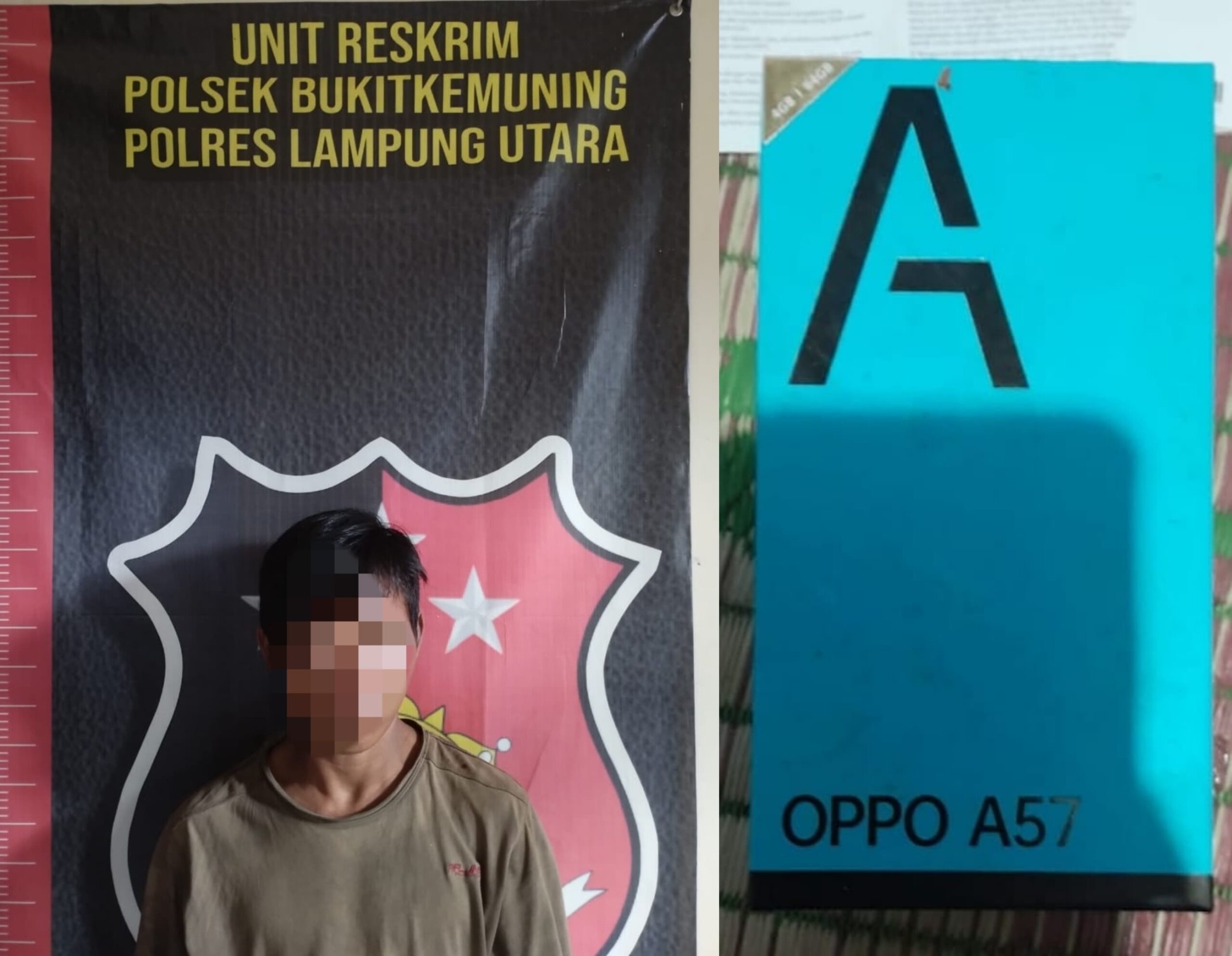 Pelaku Pencuri HP dan Uang tetangganya di tangkap Polisi