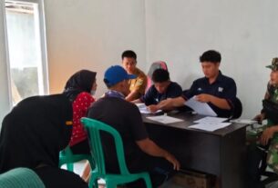 Polsek Pematang Sawa Amankan Penyaluran Bantuan PKH BPNT di 8 Pekon