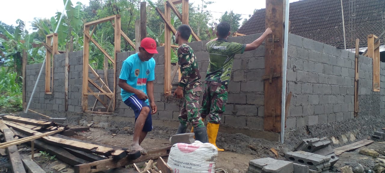 TMMD Di Desa Kalinanas Terus Kerjakan Program Tambahan