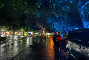 Cegah C3 dan Street Crime Malam Hari, Satuan Samapta Polres Tulang Bawang Gelar Patroli Kota Presisi di Wilayah Menggala