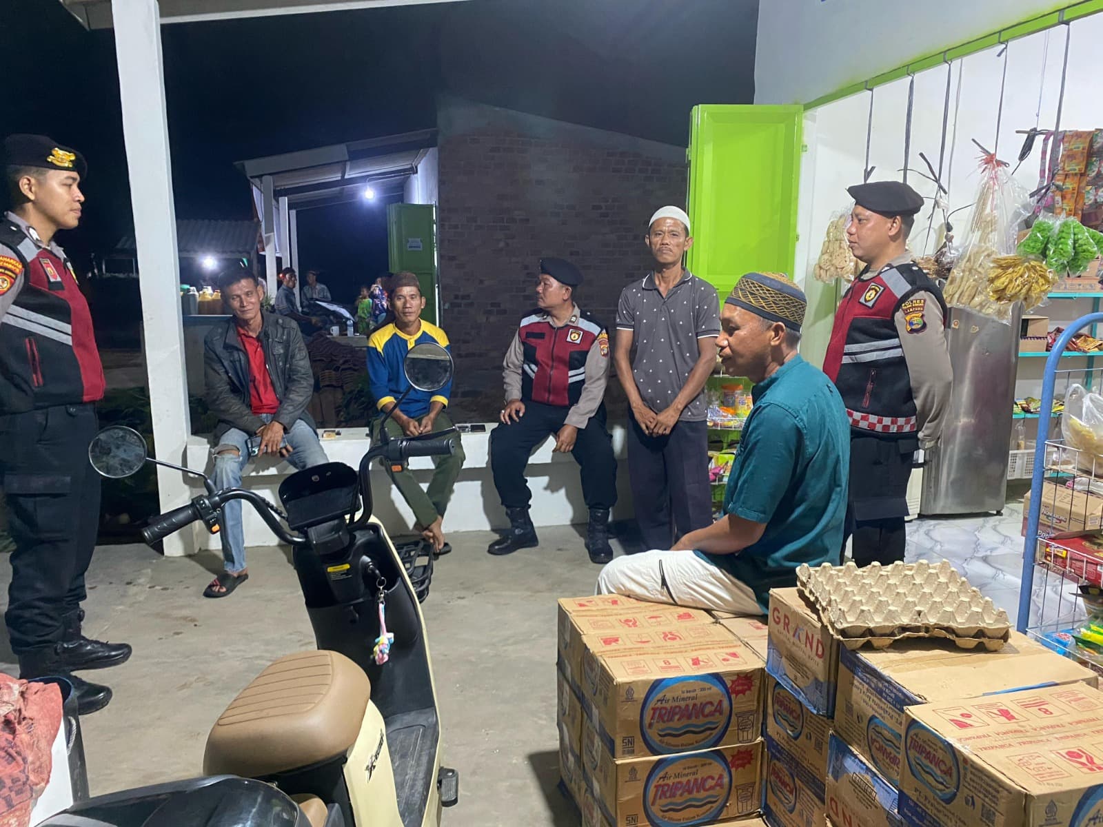 Cegah C3 dan Street Crime Malam Hari, Samapta Polres Tulang Bawang Gelar Patroli Kota Presisi di 4 Lokasi Berbeda