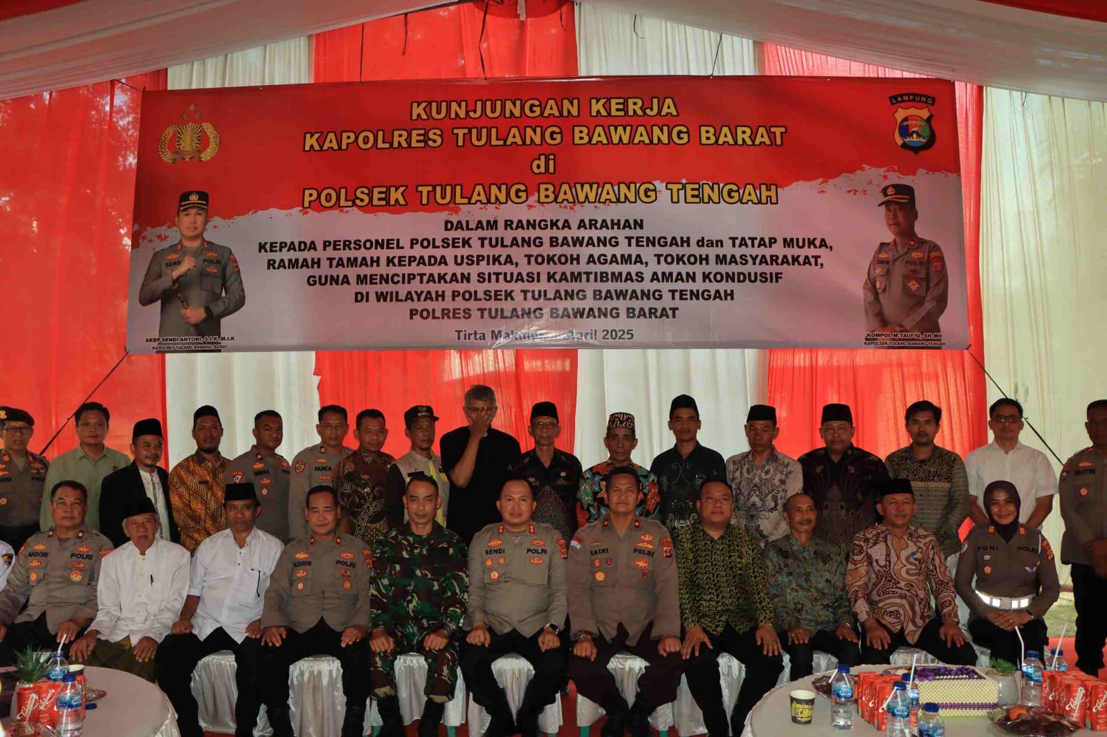 Kapolres Tubaba Kunker ke Dua Polsek, Ajak Jaga Kamtibmas dan Sinergitas