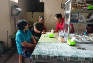 Sambangi Pelaku UMKM, Babinsa Kampung Baru Berikan Motivasi Semangat Kerja Tingkatkan Hasil Usaha
